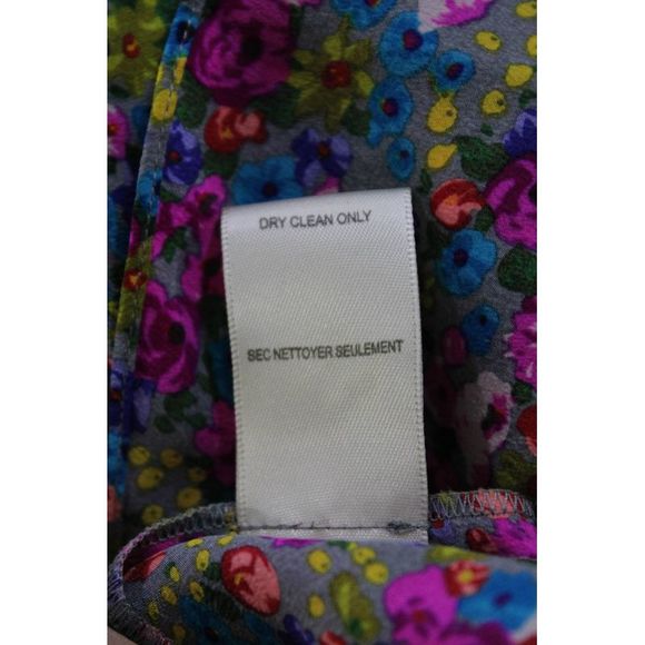 Rebecca Taylor Womens Pink Silk Floral Print Ruffle Sleeveless Blouse Top Size 2 - Picture 6 of 6